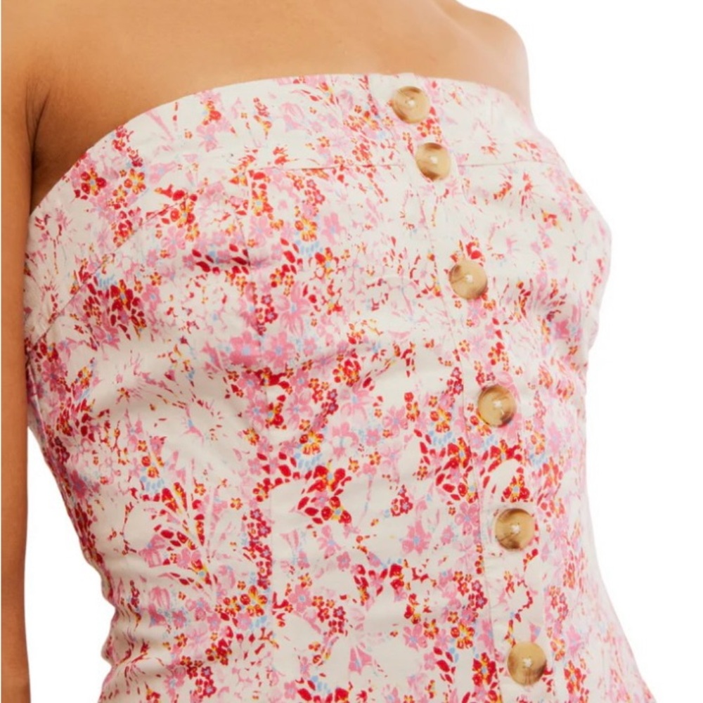 Free People Tomas Pink Mini Dress Button Detail Size XL NWT - Send Offers - Picture 3 of 9